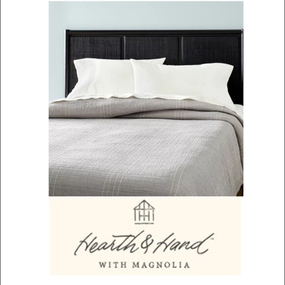 HEARTH & HAND™ w/ MAGNOLIA (King)Matelassé Coverlet Gray - Blanket, Comforter - Picture 1 of 5